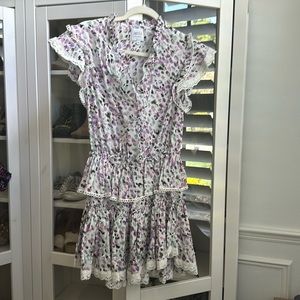 MISA Los Angeles Lilian Mini Dress Lavender Dot Size XS